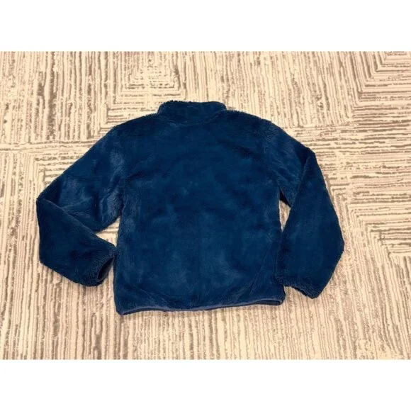 The North Face girls youth medium 10/12 REVERSIBLE soft fleece WARM blue coat